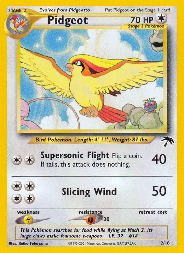 1999 Pidgeot #8/64 CGC 7 (stock image — not the actual card)