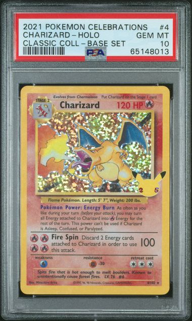2021 CHARIZARD-HOLO #4 PSA 10 (front)