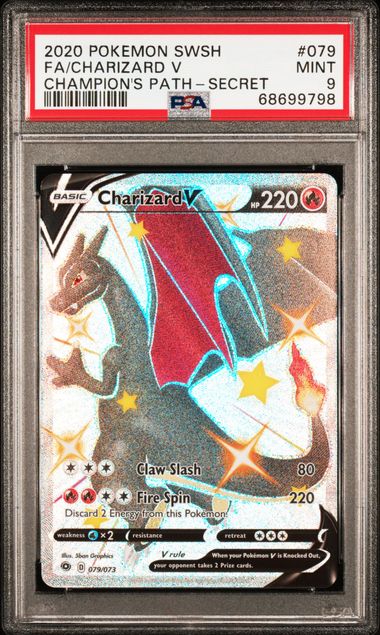 2020 FA/CHARIZARD V #079 PSA 9 (front)