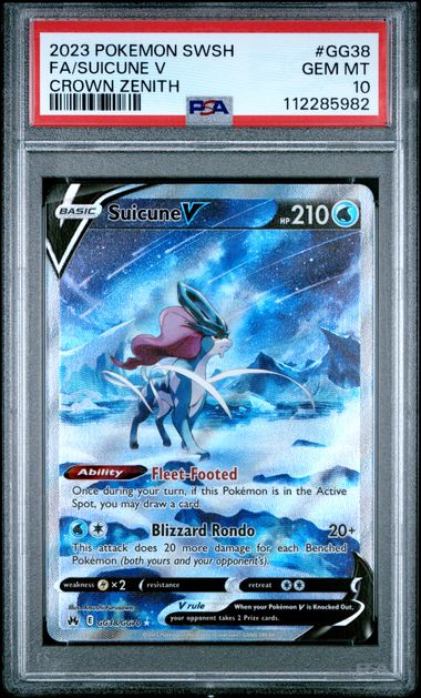 2023 FA/SUICUNE V #GG38 PSA 10 (front)