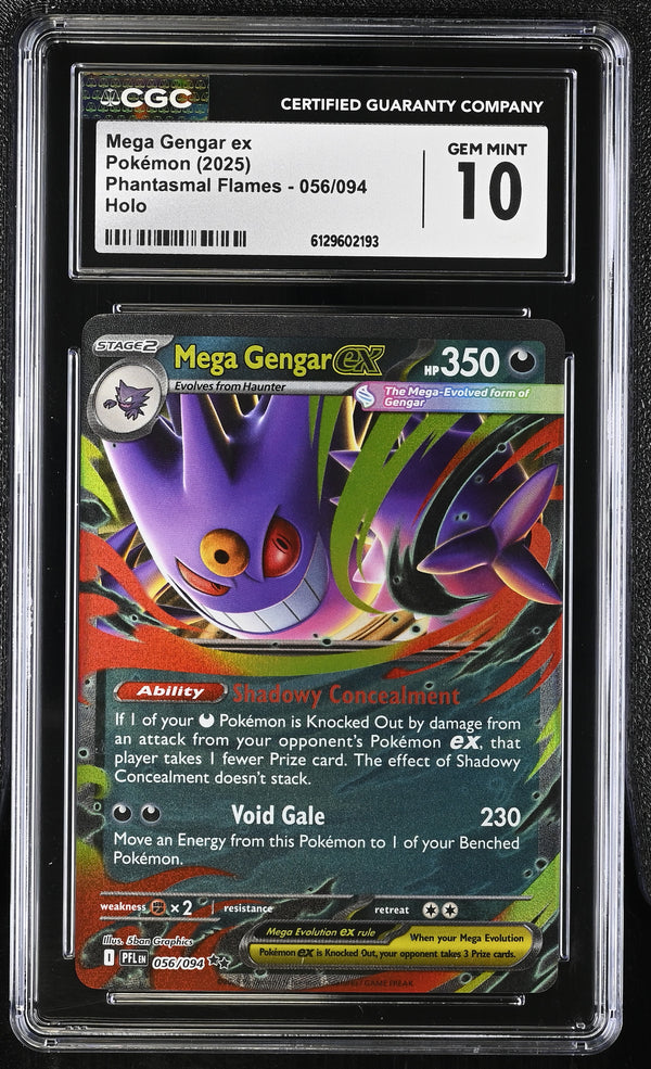 2025 Mega Gengar ex #056/094 Holo CGC Gem Mint 10 (front)