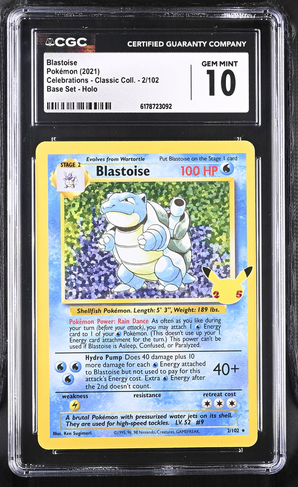 2021 Blastoise #2/102 Base Set Holo CGC Gem Mint 10 (front)
