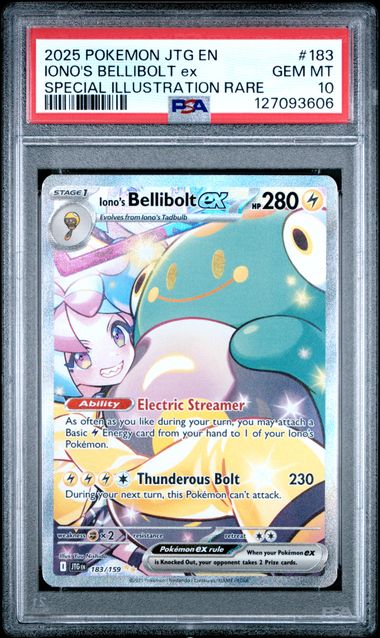2025 IONO'S BELLIBOLT ex #183 PSA 10 (front)