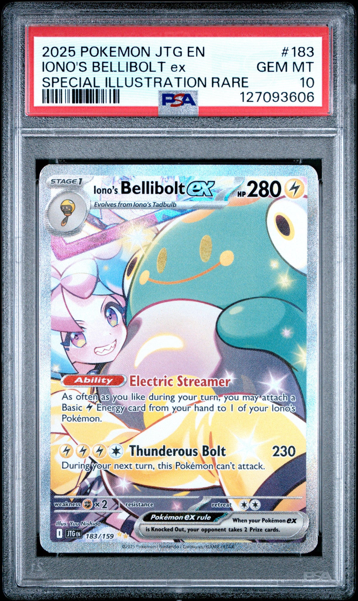 2025 IONO'S BELLIBOLT ex #183 PSA 10 (front)