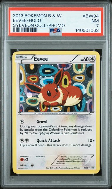 2013 EEVEE-HOLO #BW94 PSA 7 (front)