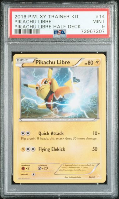 2016 PIKACHU LIBRE #14 PSA 9 (front)
