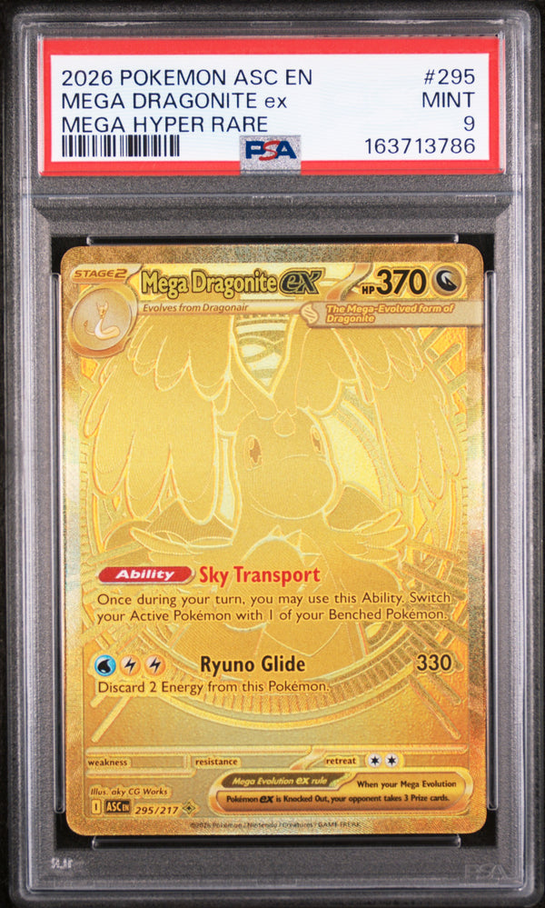 2026 MEGA DRAGONITE ex #295 PSA 9 (front)