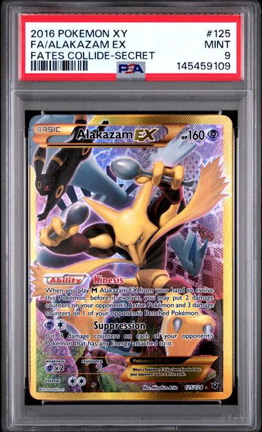 2016 FA/ALAKAZAM EX #125 PSA 9 (front)