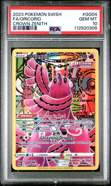 2023 FA/ORICORIO #GG04 PSA 10 (front)