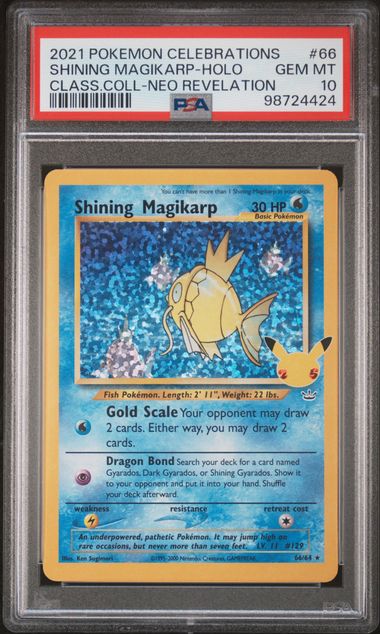 2021 SHINING MAGIKARP-HOLO #66 PSA 10 (front)