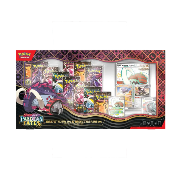 Paldean Fates Great Tusk ex & Iron Treads ex Premium Collection