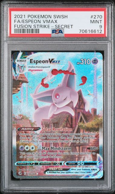 2021 FA/ESPEON VMAX #270 PSA 9 (front)