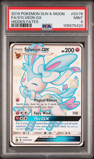 2019 FA/SYLVEON GX #SV76 PSA 9 (front)