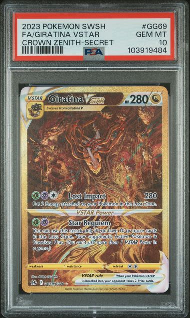 2023 FA/GIRATINA VSTAR #GG69 PSA 10 (front)