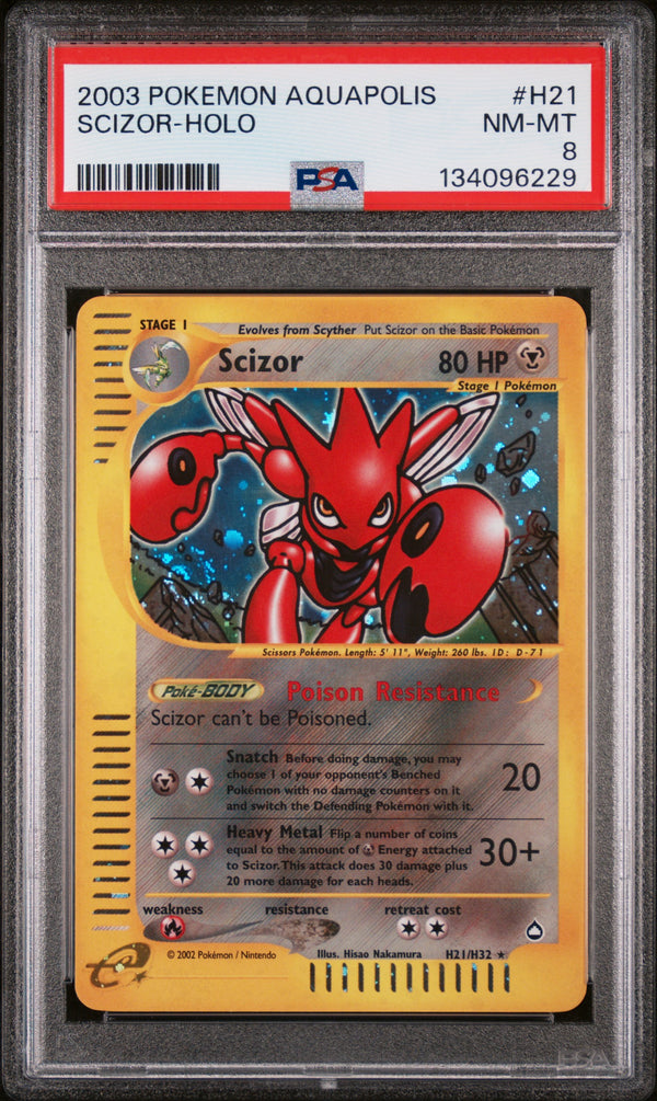 2003 SCIZOR-HOLO #H21 PSA 8 (front)
