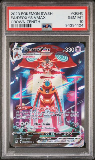 2023 FA/DEOXYS VMAX #GG45 PSA 10 (front)