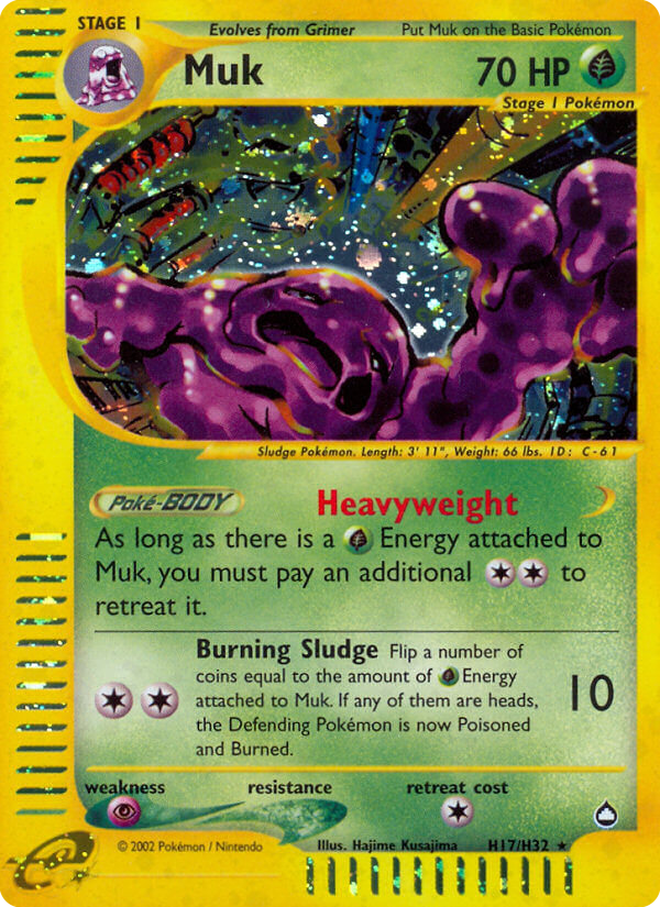 2003 Holo Muk #H17 PSA 9 (stock image — not the actual card)