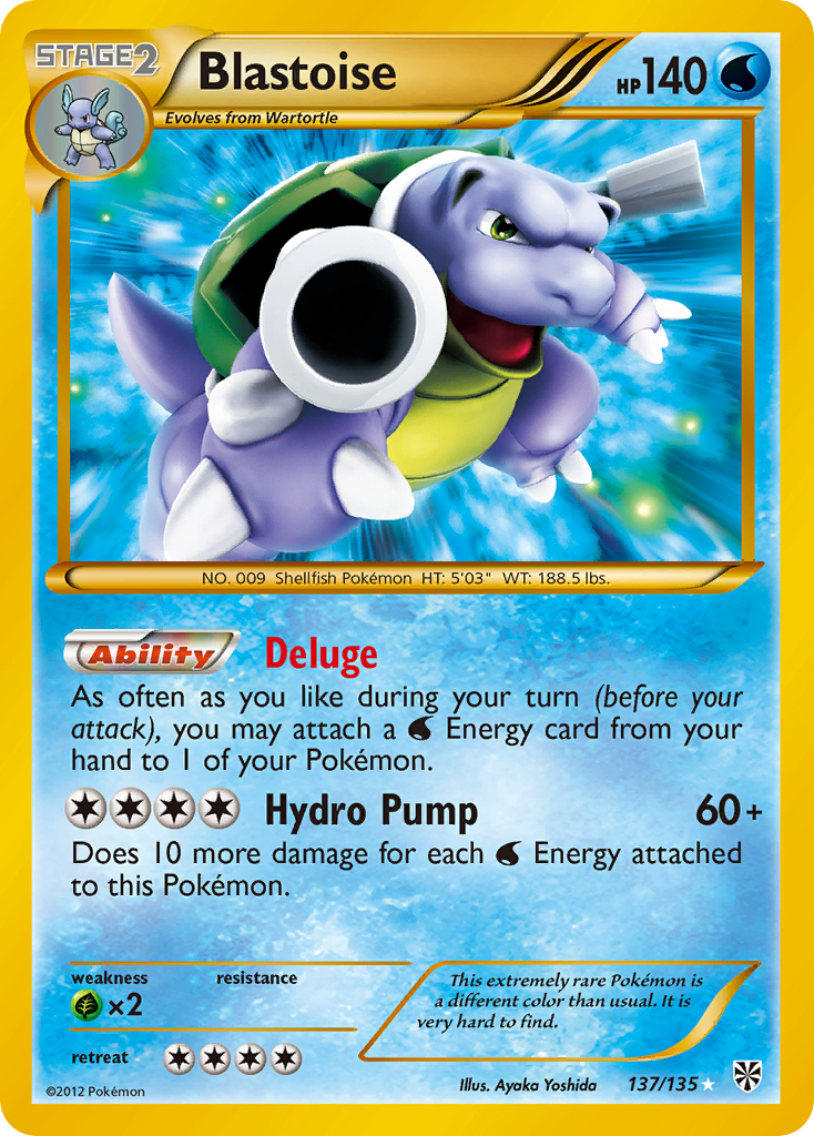 2013 BLASTOISE #137 Plasma Storm PSA 9 (stock image — not the actual card)