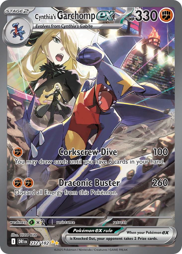 2025 Cynthia's Garchomp ex #087 PSA 10 (stock image — not the actual card)