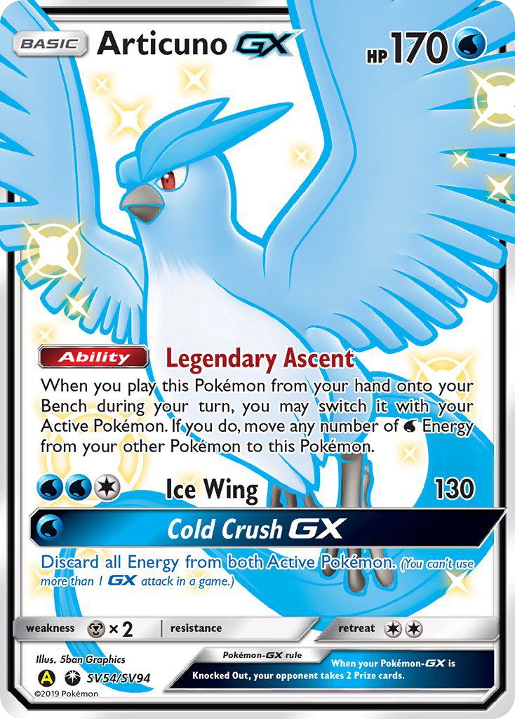 2019 FA/ARTICUNO GX #SV54 PSA 10 (stock image — not the actual card)