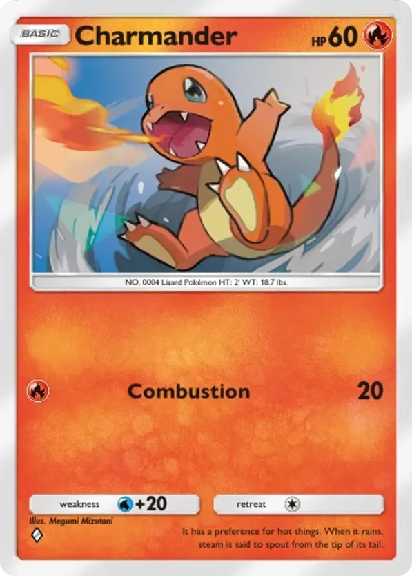 2002 CHARMANDER-REV.FOIL #70 Legendary Collection PSA 7 (stock image — not the actual card)