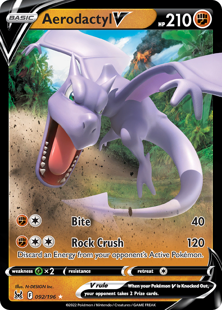 2022 Aerodactyl V #106/100 CGC Gem Mint 10 (stock image — not the actual card)