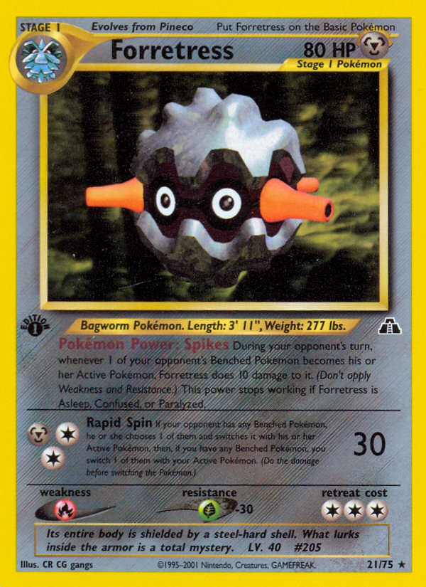 2001 FORRETRESS #21 1st Edition PSA 10 (stock image — not the actual card)