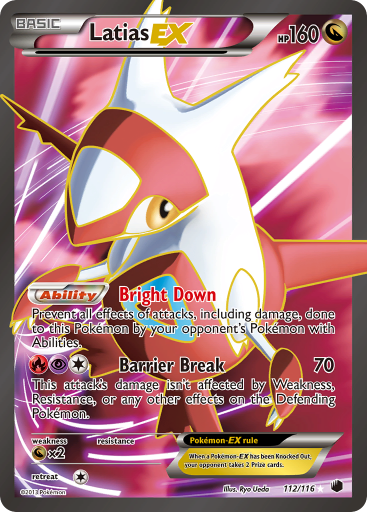 2013 FA/LATIAS EX #112 Plasma Freeze PSA 9 (stock image — not the actual card)