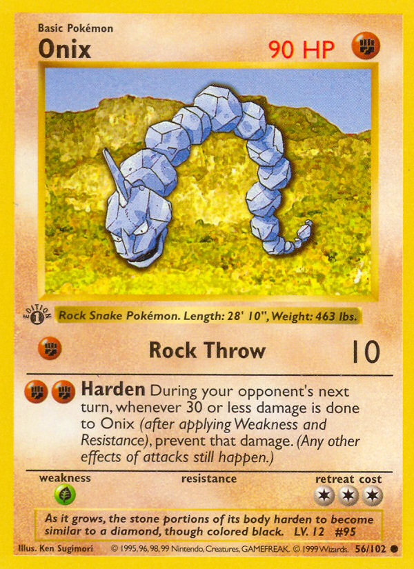 1999 ONIX #56 Shadowless PSA 10 (stock image — not the actual card)