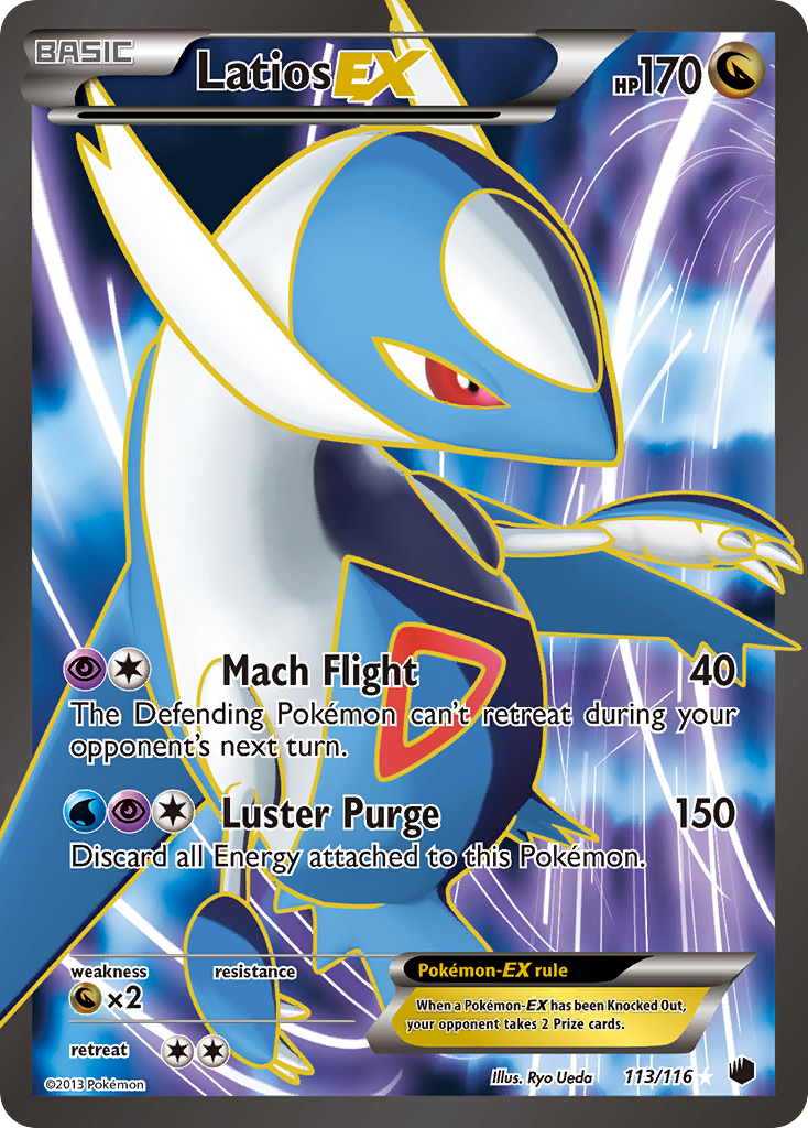 2013 FA/LATIOS EX #113 Plasma Freeze PSA 9 (stock image — not the actual card)