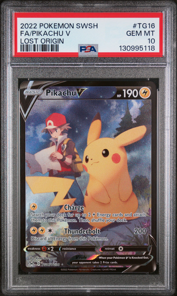 2022 FA/PIKACHU V #TG16 PSA 10 (front)