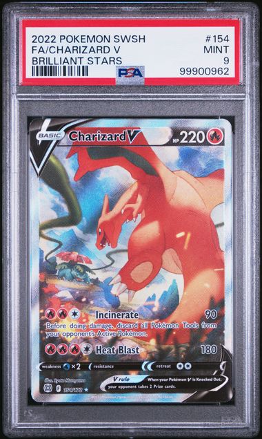 2022 FA/CHARIZARD V #154 PSA 9 (front)