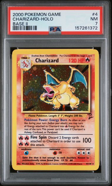 2000 CHARIZARD-HOLO #4 PSA 7 (front)