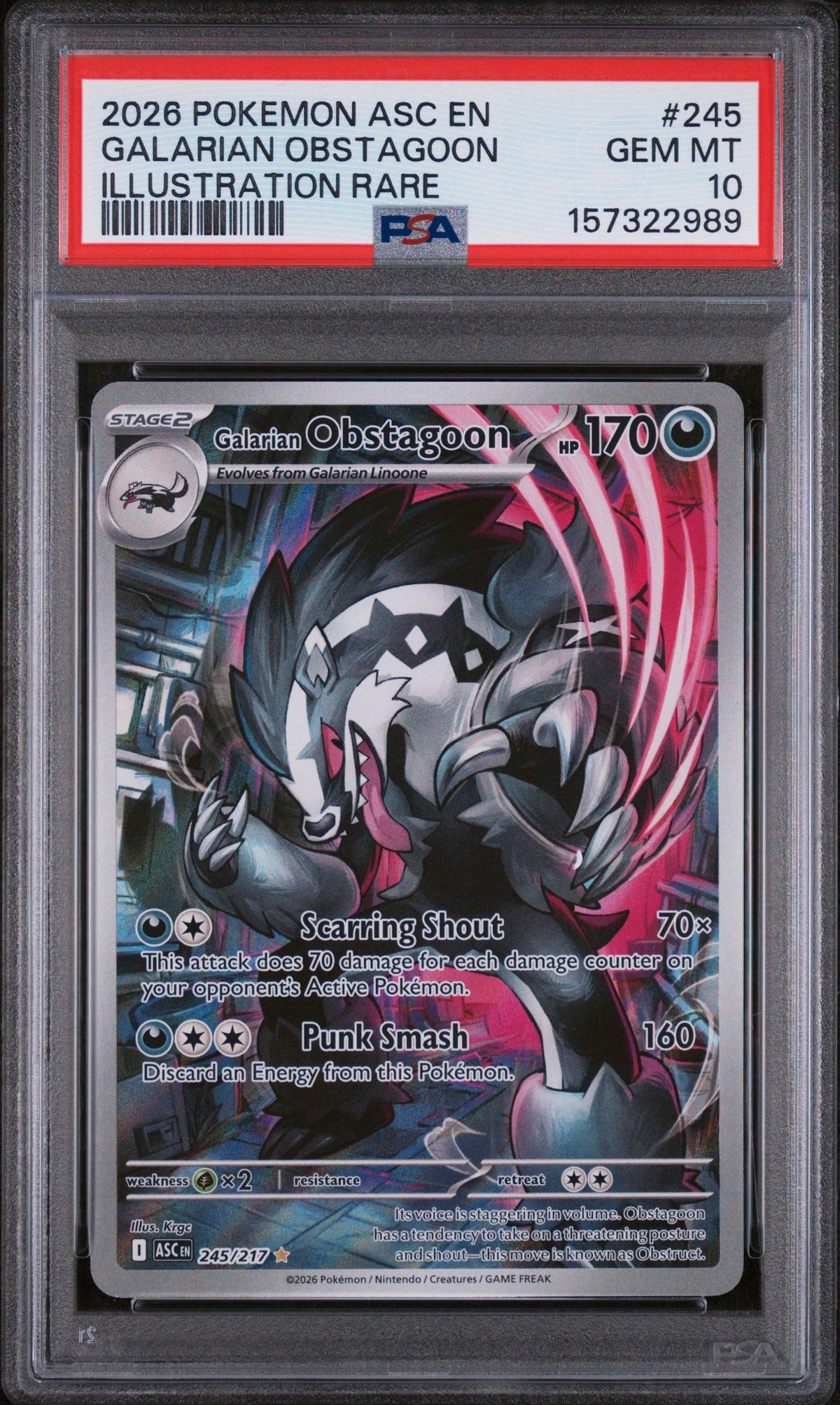2026 GALARIAN OBSTAGOON #245 PSA 10 (front)