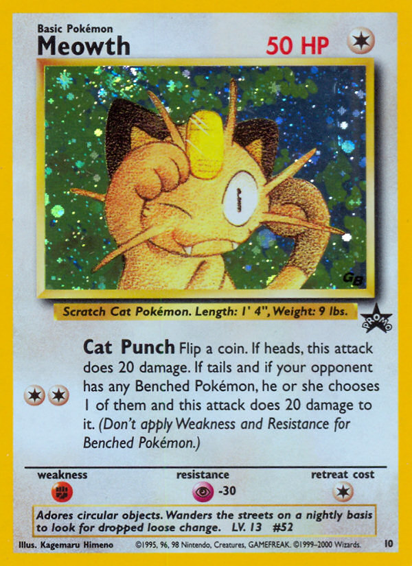 1999 Meowth #56/64 CGC 7.5 (stock image — not the actual card)