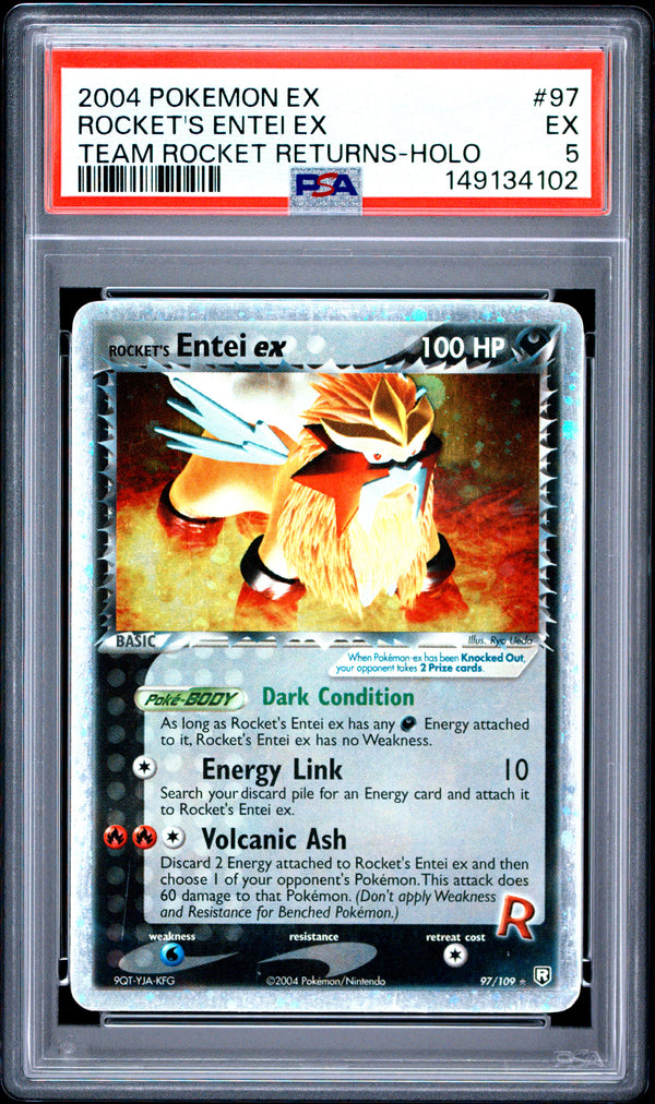 2004 ROCKET'S ENTEI EX #97 PSA 5 (front)