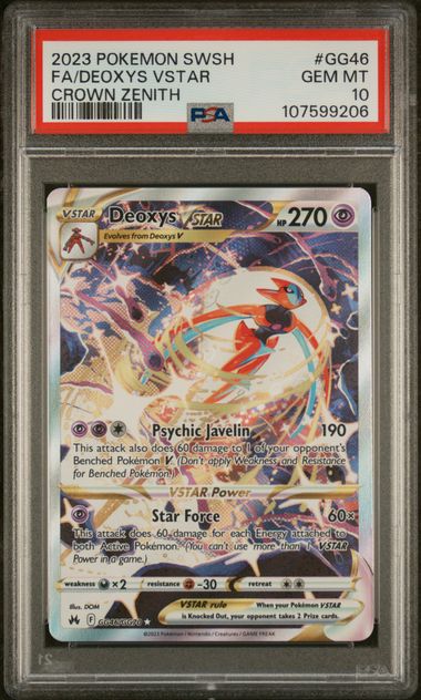2023 FA/DEOXYS VSTAR #GG46 PSA 10 (front)