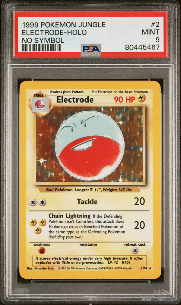 1999 ELECTRODE-HOLO #2 No Symbol PSA 9 (front)