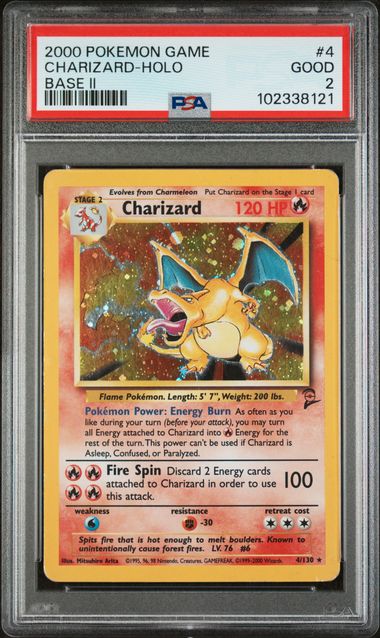 2000 CHARIZARD-HOLO #4 PSA 2 (front)