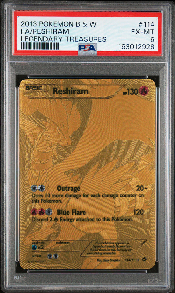 2013 FA/RESHIRAM #114 PSA 6 (front)