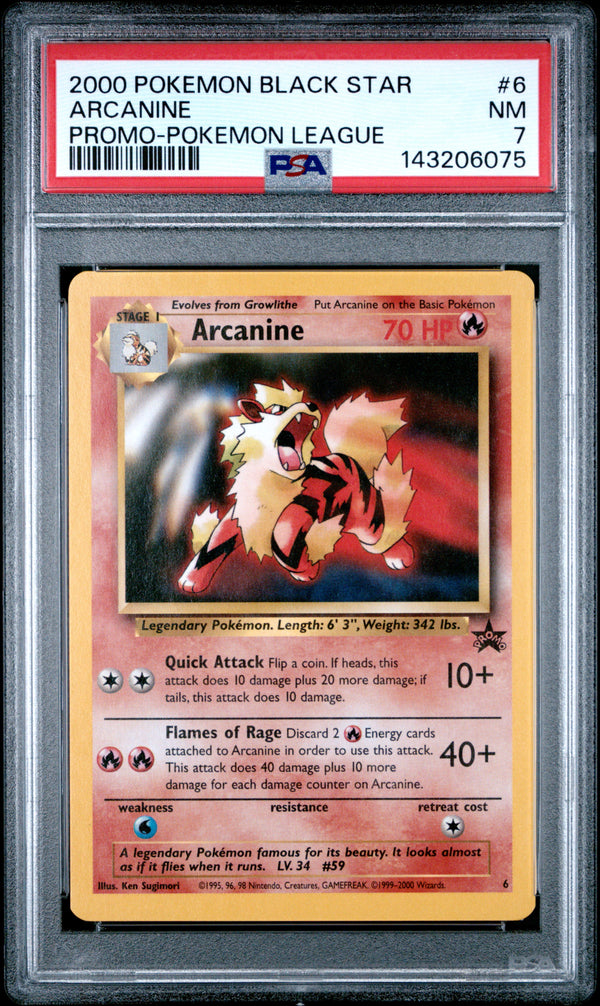 2000 ARCANINE #6 PSA 7 (front)