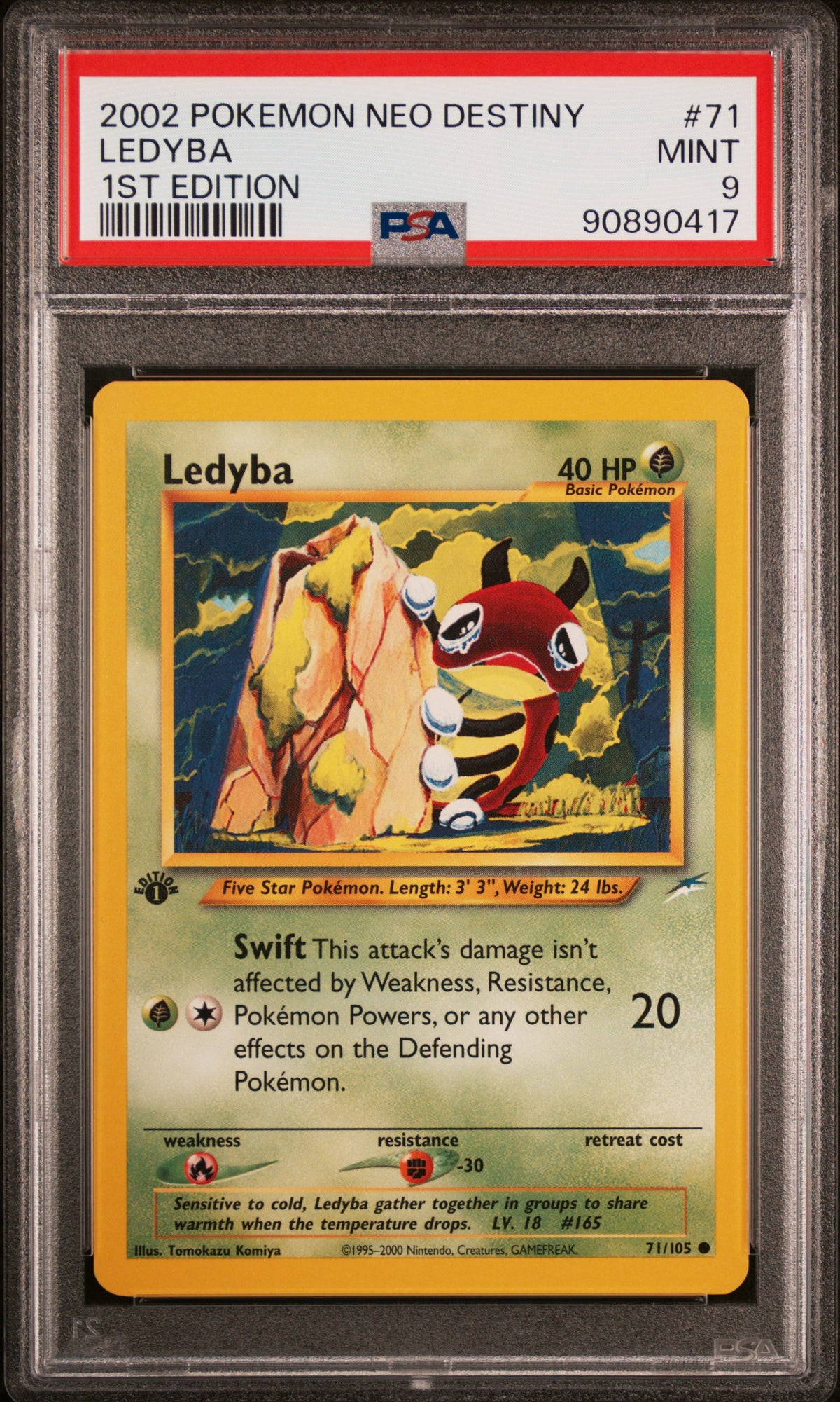 2002 LEDYBA #71 PSA 9 (front)