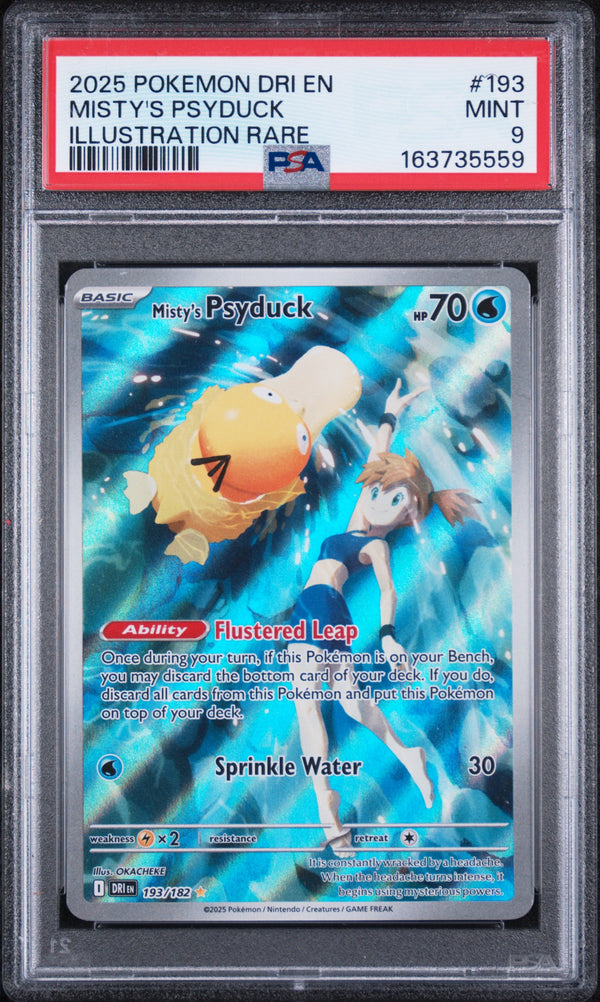 2025 MISTY'S PSYDUCK #193 PSA 9 (front)