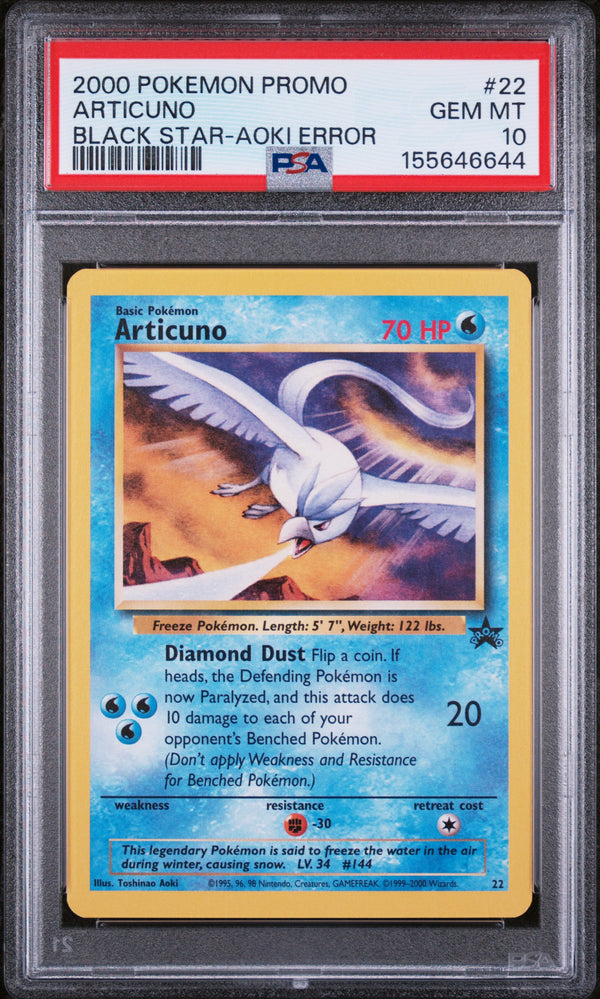 2000 ARTICUNO #22 PSA 10 (front)