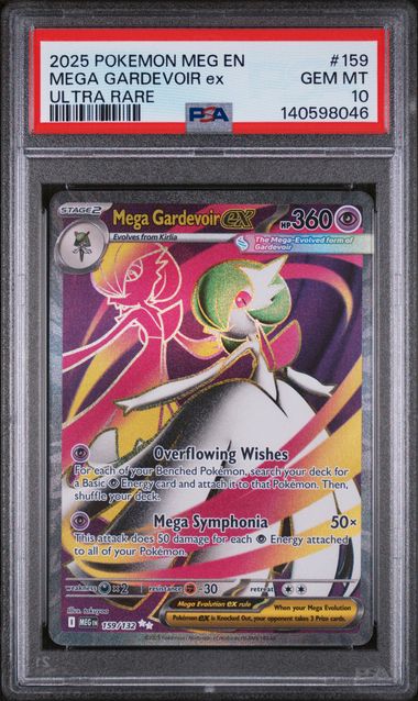 2025 MEGA GARDEVOIR ex #159 PSA 10 (front)