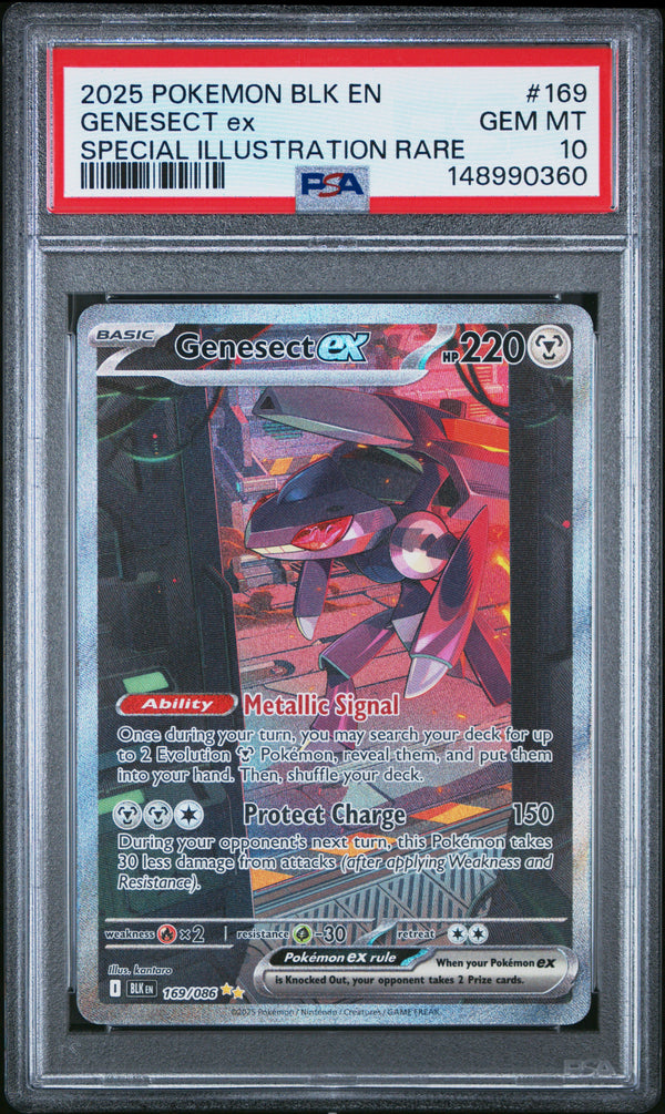2025 GENESECT ex #169 PSA 10 (front)