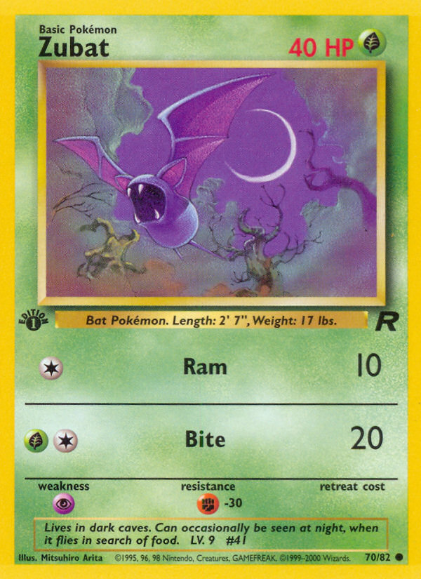 2000 ZUBAT #70 PSA 10 (stock image — not the actual card)