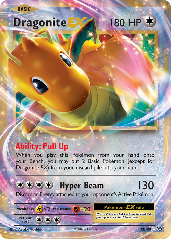 2016 DRAGONITE EX #72 PSA 10 (stock image — not the actual card)