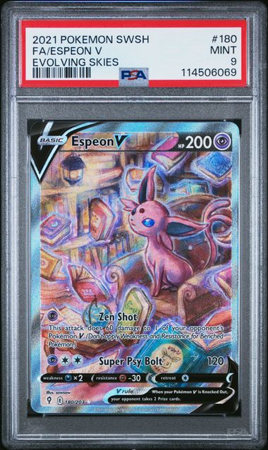 2021 FA/ESPEON V #180 PSA 9 (front)