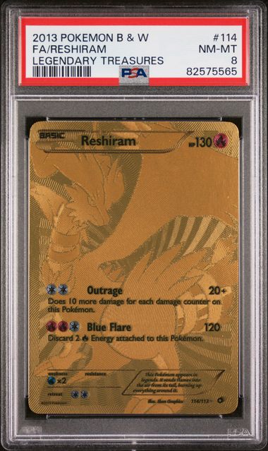 2013 FA/RESHIRAM #114 PSA 8 (front)